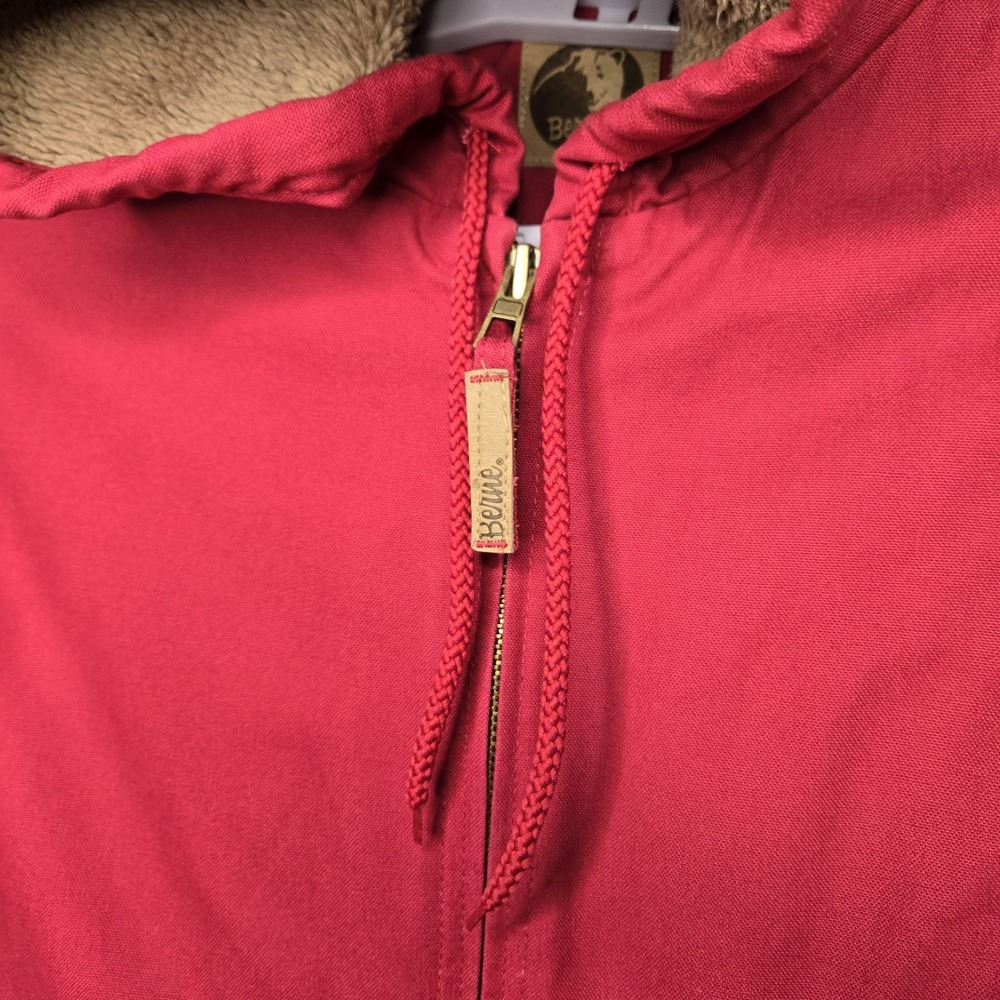 Berne Jacket Womens XL Pink Canvas Duck Work Workwear Sherpa Lined Hooded - Picture 9 of 14